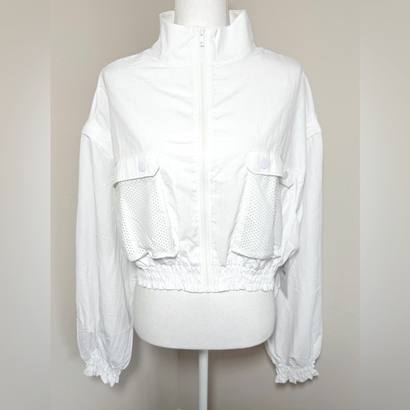 NWT Spiritual Gangster Bridget Crop 2-Way Jacket Vest White Women Large - Picture 3 of 9